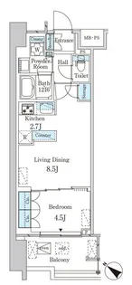 レガシス中目黒【3階】の間取り