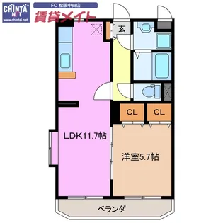 イル・コリーヌII【4階】の間取り