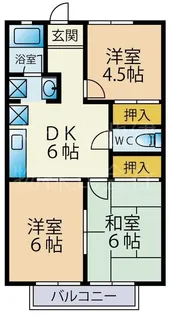 スカイハイツA棟【2階】の間取り