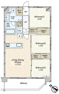 エクセレントシティ蘇我【2階】の間取り