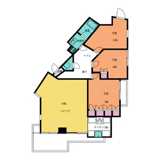 Ns21やごと B棟【3階】の間取り