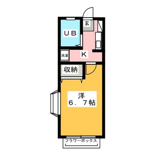 ハイツモリシタ【2階】の間取り
