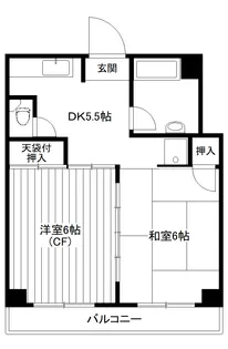 八幡コーポラス【3階】の間取り