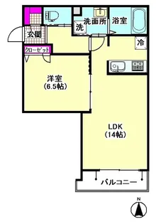 メゾン・シュシュ【2階】の間取り