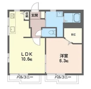 タウニー五香 203号室【2階】の間取り