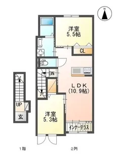 リオグランデ石崎 1番館【2階】の間取り