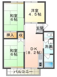 永園ハイツ【2階】の間取り