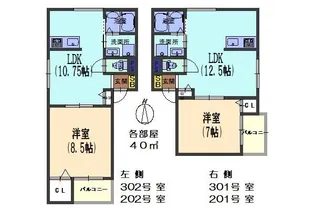 サン・フローリッシュ【3階】の間取り