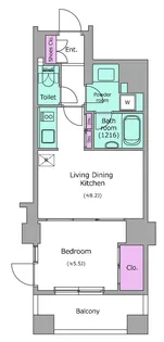 レジディア月島【3階】の間取り