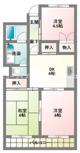 グロリーハイツ上野口【4階】の間取り