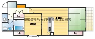 グランドシーズ心斎橋III【2階】の間取り
