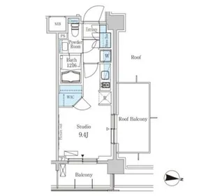 パークアクシス東高円寺【9階】の間取り