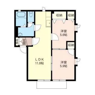アルファーメゾン・泉【1階】の間取り