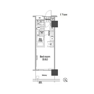 パークハビオ赤坂タワー【14階】の間取り