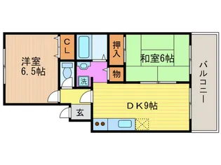 ジュネスハイカムール【2階】の間取り