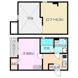 ロシェ下新庄【1階】の間取り
