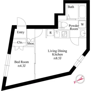 プラス新宿【1階】の間取り