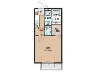 キャトルセゾン B【2階】の間取り