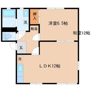 ハイツ中由C棟【2階】の間取り