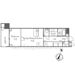 プラウド神田【8階】の間取り