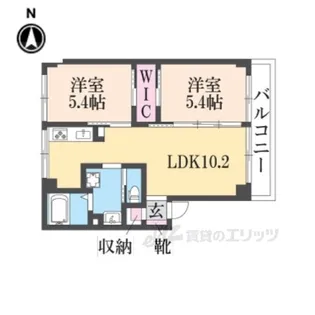 カサヴェール塚口【3階】の間取り