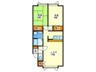 ツインポイントB【3階】の間取り