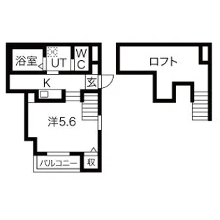 unリヴィエール高松【1階】の間取り