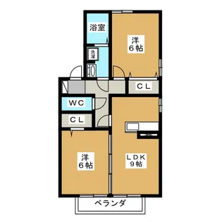 ダイヤモンドB【1階】の間取り