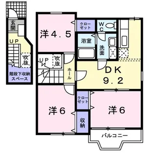 ポポラーレI【2階】の間取り