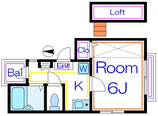 フラットK【1階】の間取り
