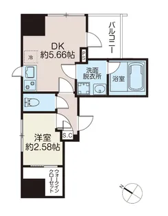 Le Lien新川II【7階】の間取り