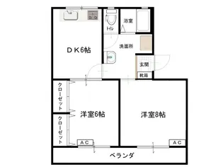キョーワハイツ豊中【3階】の間取り