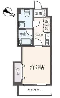 第6ユービコーポ【1階】の間取り