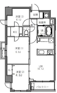 S-RESIDENCE目黒大岡山【3階】の間取り