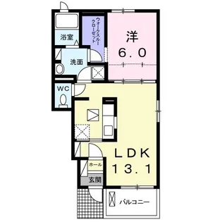 カルム・プロムナード花野路I【1階】の間取り