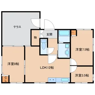 グラン中津【4階】の間取り