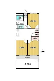 松戸ユーカリ西棟【1階】の間取り