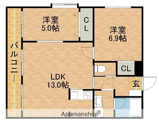 グランドガーデン凛【3階】の間取り