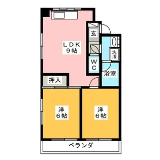 パークテラス岐阜B【3階】の間取り