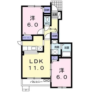リアブルック【1階】の間取り