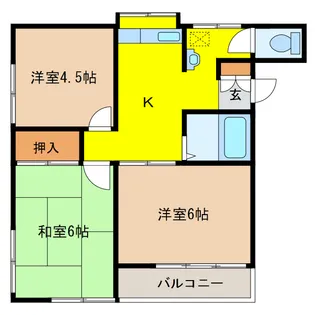 フォーブル若草 A・B【2階】の間取り