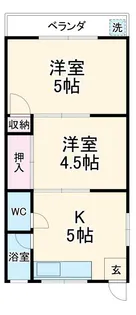 翠松園アパートメント(旧小島荘)【1階】の間取り