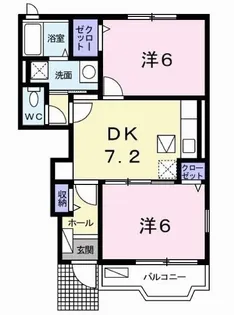 グランディールII-A【1階】の間取り
