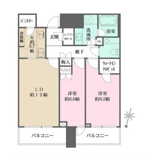 赤坂タワーレジデンス Top of the Hill【34階】の間取り