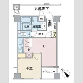 ウィスティリアコート代官山【2階】の間取り