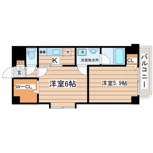 カームストリーム【3階】の間取り