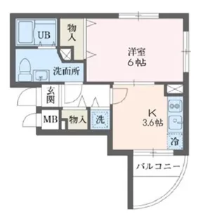ウインベルデュエット恵比寿2【3階】の間取り
