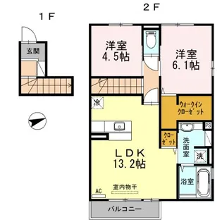 エトワール【2階】の間取り