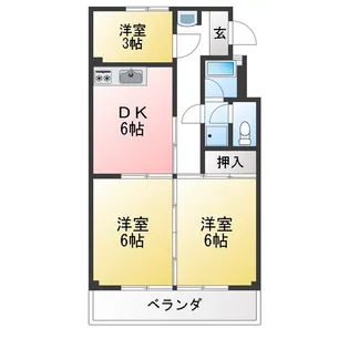 ふじマンション【2階】の間取り
