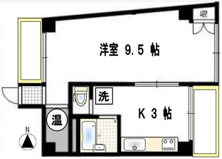 第2エントピアコート麻布 りのべ 2面バルコニー【4階】の間取り